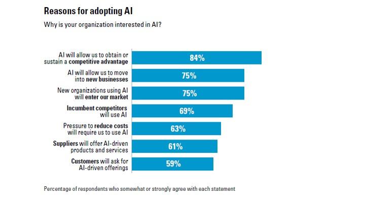Reasons for adopting AI