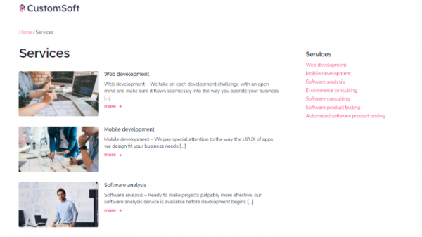 Services CustomSoft