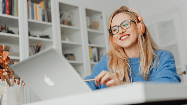 Woman with laptop